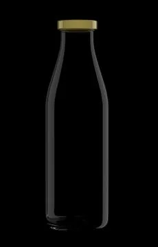 Empty Bottle of milk Stock Illustration