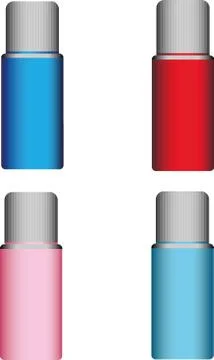 Empty bottle of perfume or deodorant.. Stock Illustration