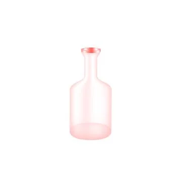 Empty bottle in red design Stock Illustration