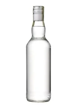 Empty bottle of vodka or other alcohol Stock Photos