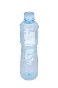 Empty bottle of water isolated on white Stock Photos