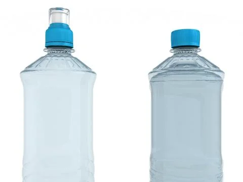 Empty bottles isolated on white background Stock Photos