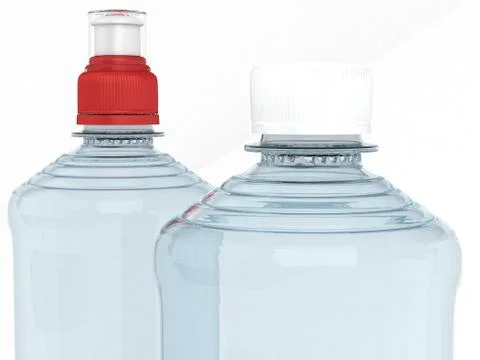 Empty bottles isolated on white background Stock Photos