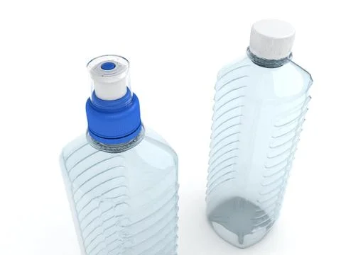 Empty bottles isolated on white background Stock Photos