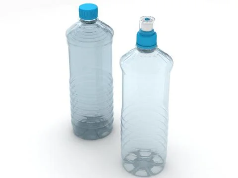 Empty bottles isolated on white Stock Illustration