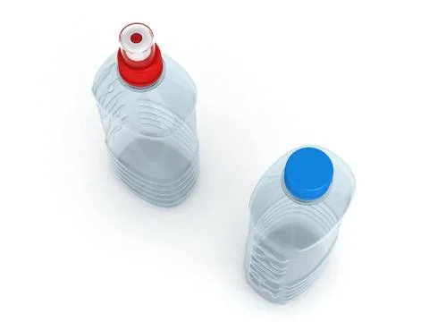 Empty bottles isolated on white Stock Illustration