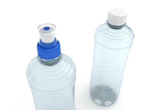 Empty bottles isolated on white Stock Illustration