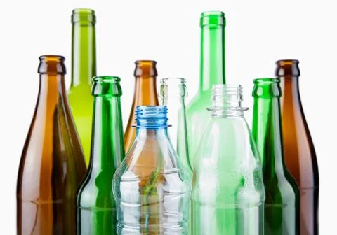 Empty bottles Stock Photos