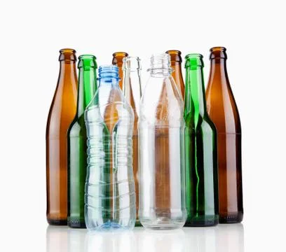Empty bottles Stock Photos