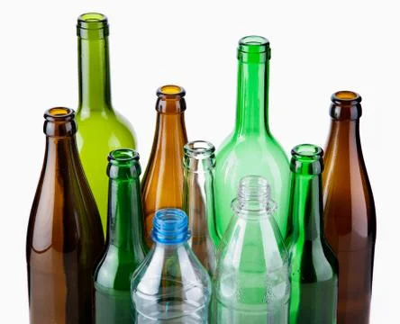 Empty bottles Stock Photos