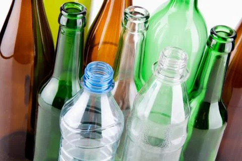 Empty bottles Stock Photos