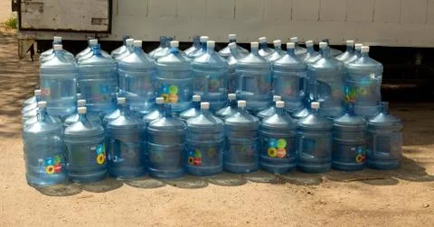 Empty bottles Stock Photos