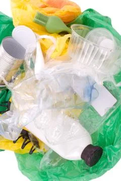 Empty bottles plastic garbage Stock Photos