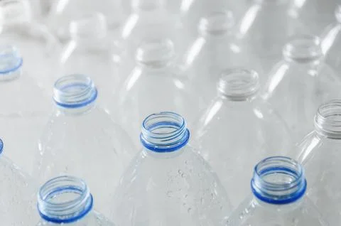 Empty bottles for recycle, Campaign to reduce the use of plastic and save w.. Stock Photos