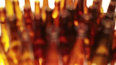 Empty bottles, the top view, small depth of sharpness on a neck 動画素材 62204297