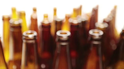 Empty bottles, the top view, small depth of sharpness on a neck 動画素材 62275249