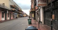 Empty Bourbon Street Bars Closed Down Coronavirus Covid-19 Pandemic Stock Footage