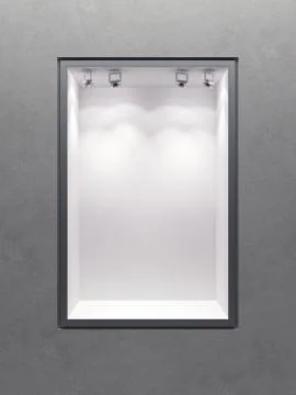 Empty boutique showcase Stock Illustration