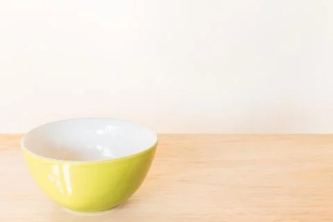 Empty Bowl on rustic wooden background Stock Photos
