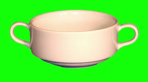 Empty bowl for soup Stock Footage 46524780