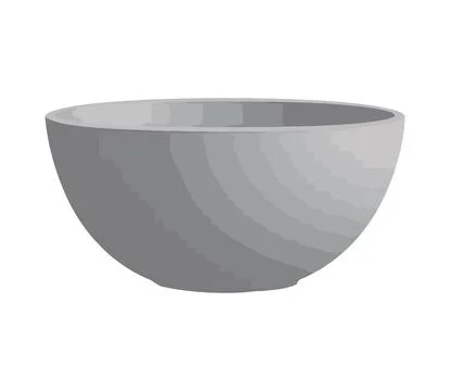 Empty bowl on white background, clean crockery Stock Illustration