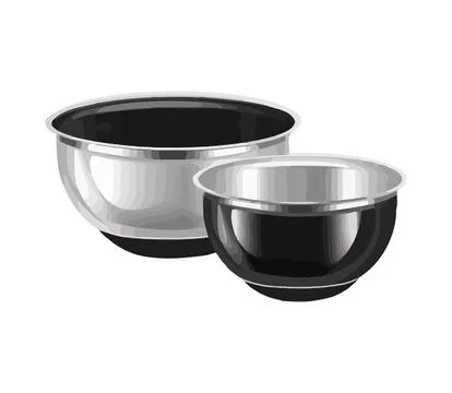 Empty bowls in kitchenware Stock Illustration