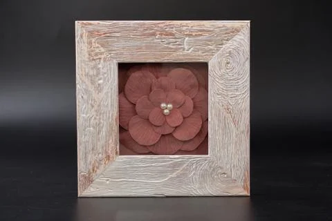 An empty box on a black background. casket. Stock Photos