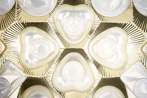 Empty box of chocolates Foto stock