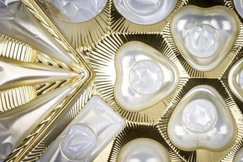 Empty box of chocolates 스톡 사진