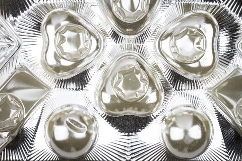 Empty box of chocolates 스톡 사진