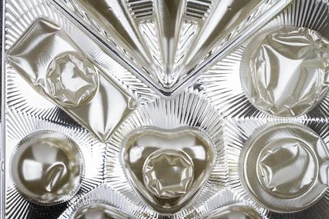 Empty box of chocolates Stock Photos