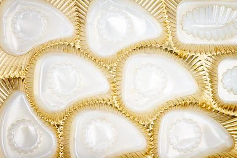 Empty box of chocolates Stock Photos