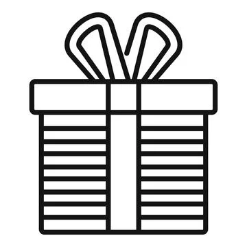 Empty box icon outline . Delivery cardboard Stock Illustration