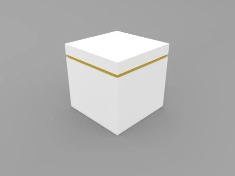 Empty box mock up on gray background. . Stock Illustration