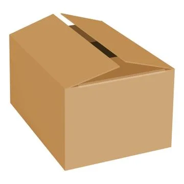 Empty box mockup, realistic style 库存插图