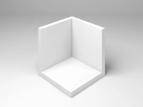 An empty box package mockup. 3d Stock Illustration