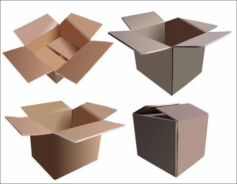 Empty box for packing Stock Illustration