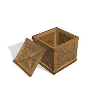 Empty box for post sendings Stockillustratie
