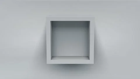 Empty box shelf Stock Illustration