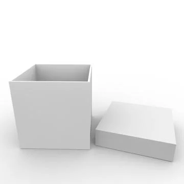 Empty box on a white background Stock Illustration