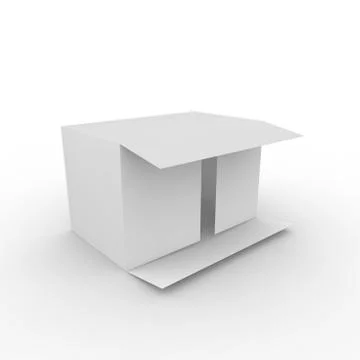 Empty box on a white background Stock Illustration