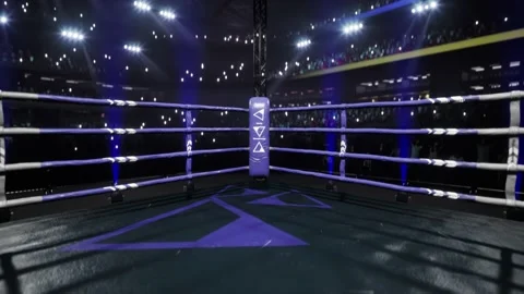 Epic Empty Boxing Ring in the Spotlight on the Fight Night AI Stock  Illustration - Illustration of game, compettition: 283589923