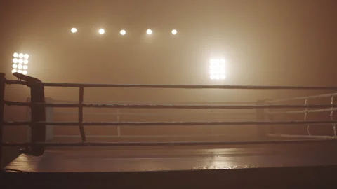Empty boxing ring before the match Stock Footage 283292641