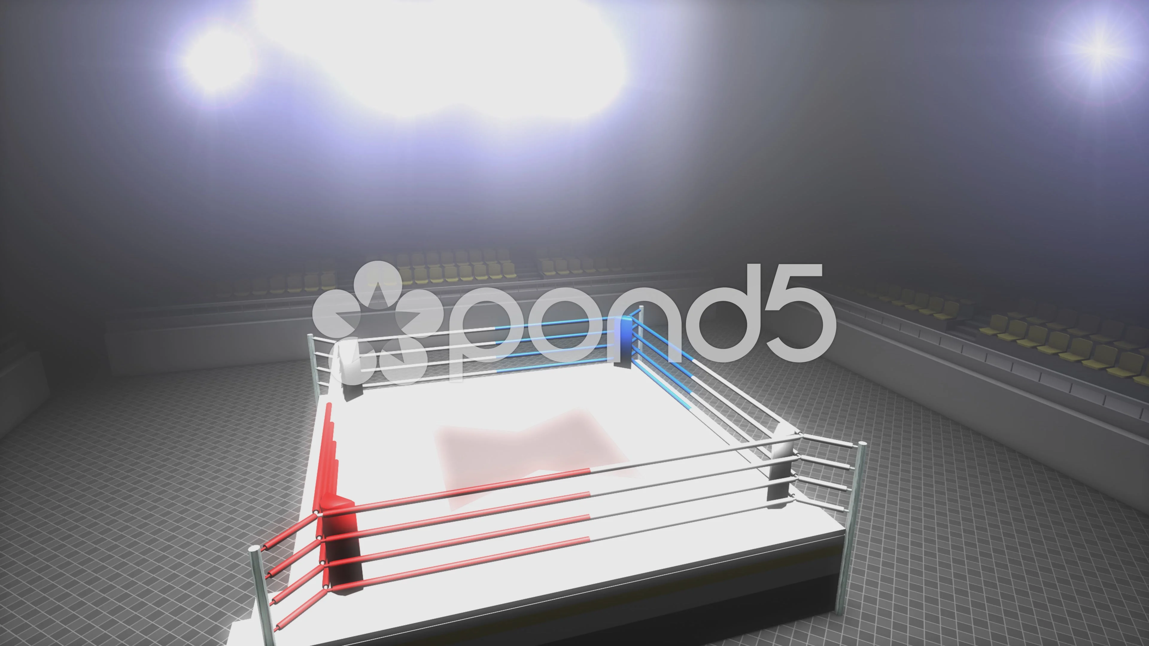 Empty boxing ring in sport arena. | Stock Video | Pond5