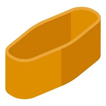 Empty brick bread mold for baking traditional shaped bread loaf Stock Illustration