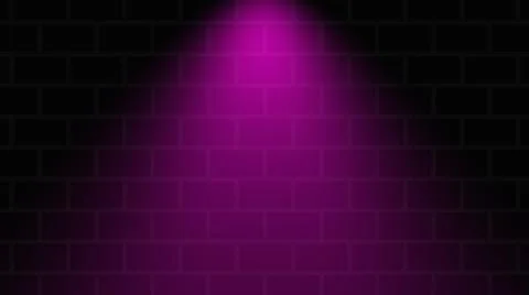 Empty brick wall with pink neon spotlight with copy space Stock Illustration