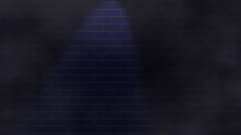 Empty brick wall with spotlight blue neon light, copy space Stock Footage 136271406