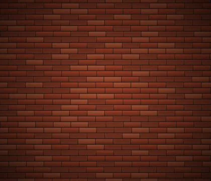 Empty Brick Wall Surface. Old Red Brick Wall Background. Urban Wall Texture.  Stock Illustration
