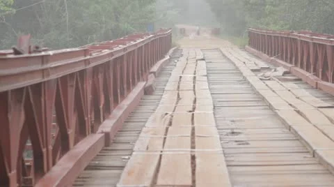 Empty bridge over river Video stock 11142191