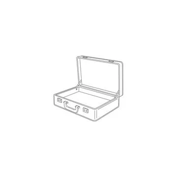 Empty briefcase outline icon Stock Illustration